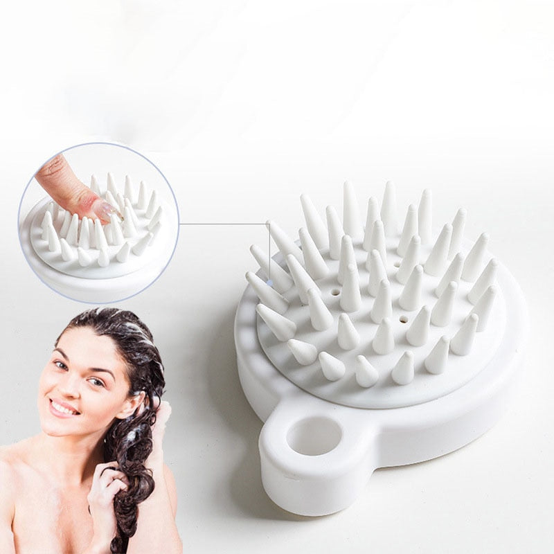 Escova de cabelo de silicone para massagem