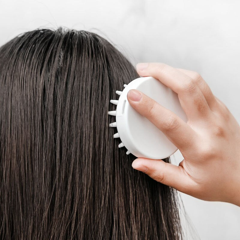 Escova de cabelo de silicone para massagem